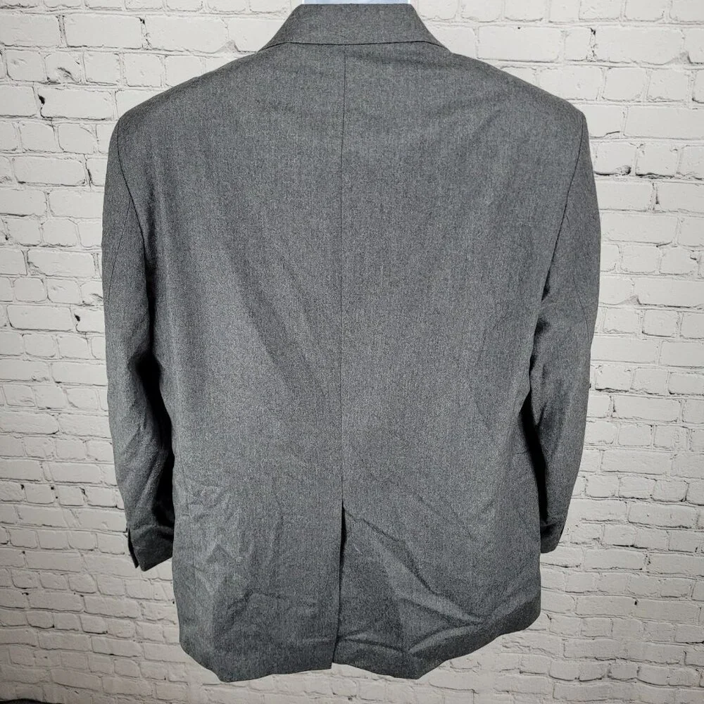Lauren Ralph Lauren Grey Wool Cashmere 2 Button Notch Blazer Sport Coat Size 42R